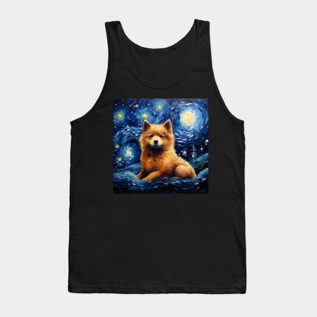 Finnish Spitz Painted by Vincent Van Gogh Tank Top by NatashaCuteShop